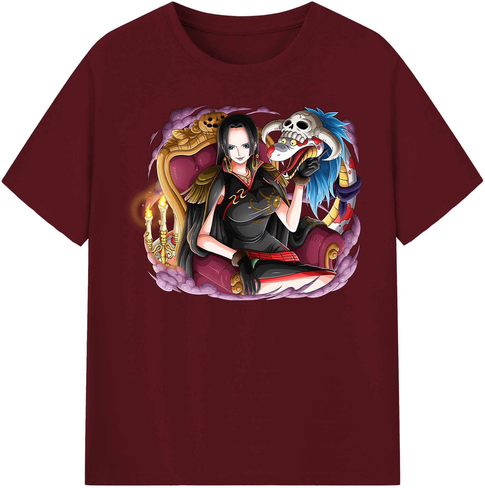 ワンピース ボア・ハンコック ONE PIECE Boa·Hancock 綿100％半袖Tシャツ（フロントプリント）